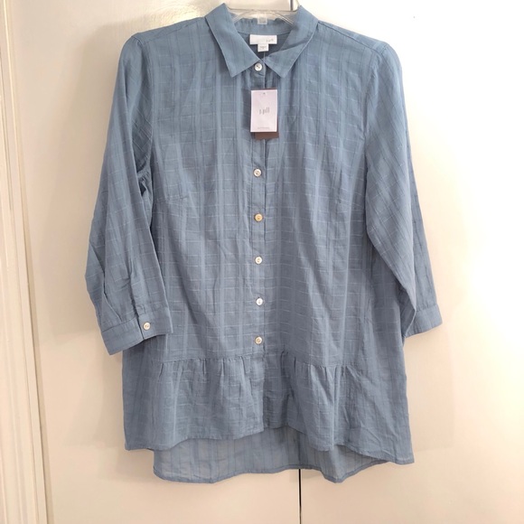 J. JILL Jacquard 3/4 Sleeve Elliptical Blouse NWT - Picture 2 of 8